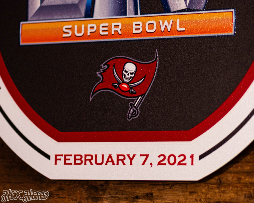 VARSITY Collection- SINGLE Layer Super Bowl LV Tampa Bay Buccaneers Metal Wall Art