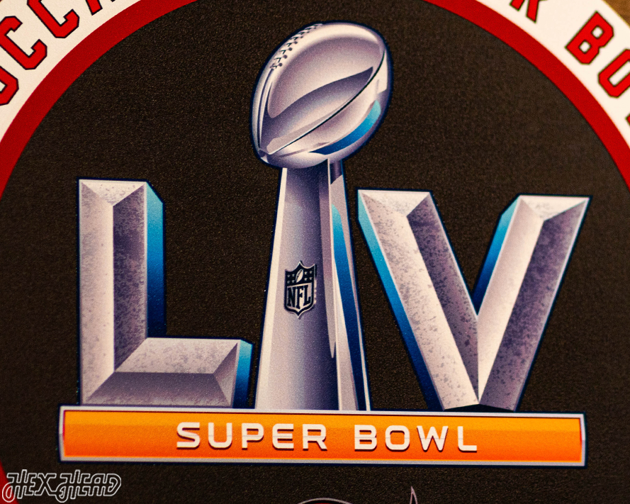 VARSITY Collection- SINGLE Layer Super Bowl LV Tampa Bay Buccaneers Metal Wall Art