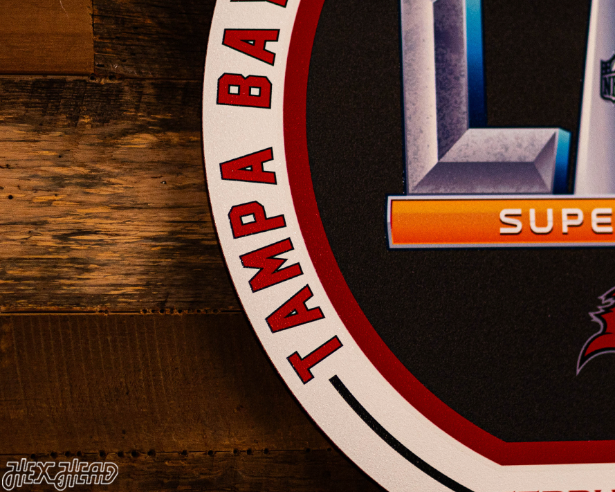 VARSITY Collection- SINGLE Layer Super Bowl LV Tampa Bay Buccaneers Metal Wall Art