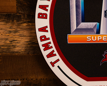 VARSITY Collection- SINGLE Layer Super Bowl LV Tampa Bay Buccaneers Metal Wall Art