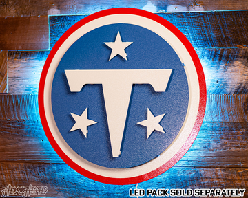 Tennessee Titans 3D Vintage Metal Wall Art