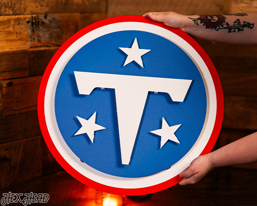 Tennessee Titans 3D Vintage Metal Wall Art