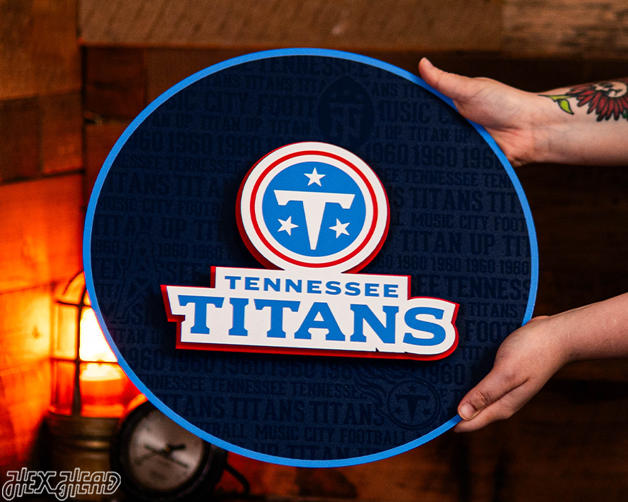 Tennessee Titans CRAFT SERIES 3D Embossed Metal Wall Art