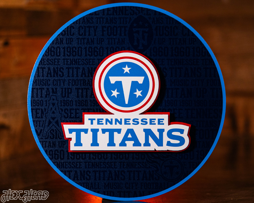 Tennessee Titans CRAFT SERIES 3D Embossed Metal Wall Art