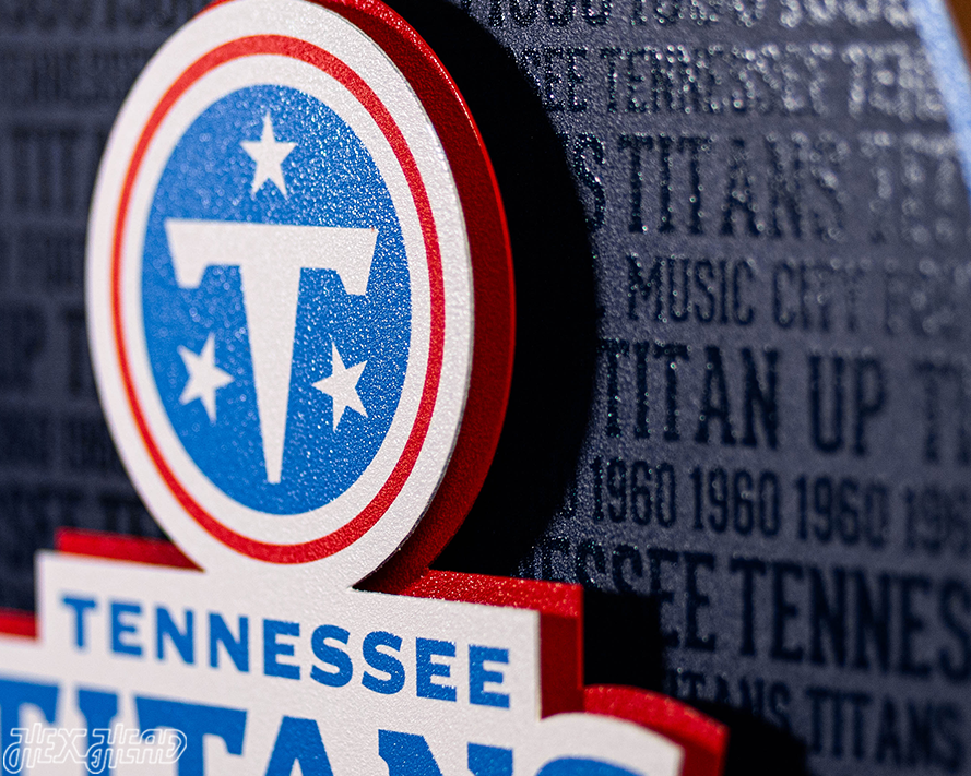 Tennessee Titans CRAFT SERIES 3D Embossed Metal Wall Art