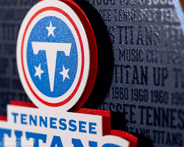 Tennessee Titans CRAFT SERIES 3D Embossed Metal Wall Art