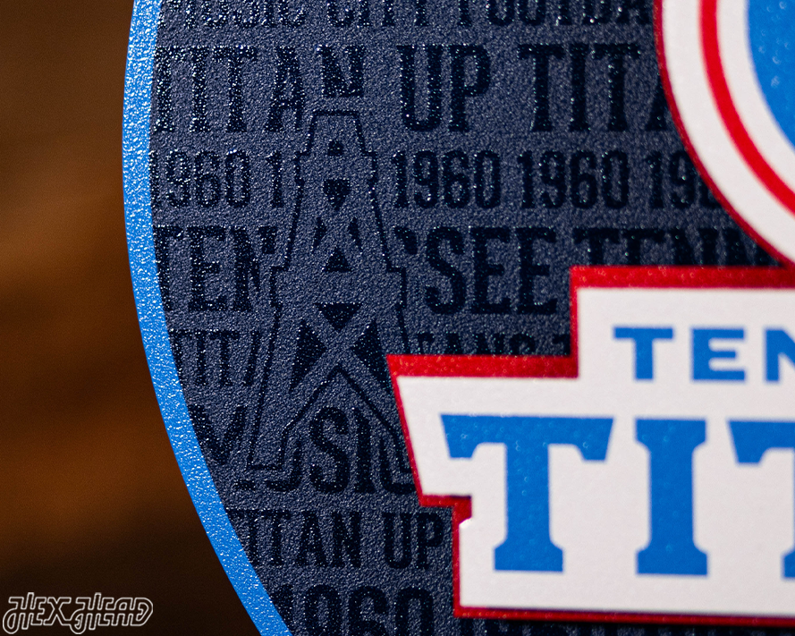 Tennessee Titans CRAFT SERIES 3D Embossed Metal Wall Art