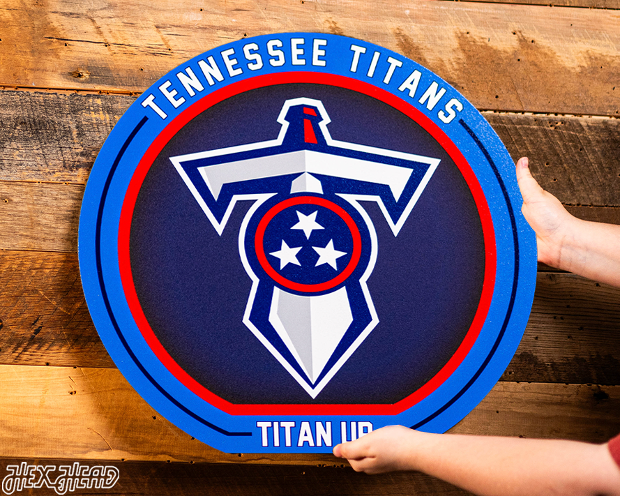 VARSITY Collection- Single Layer Tennessee Titans Metal Wall Art