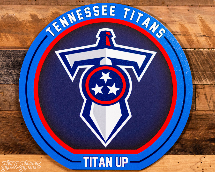 VARSITY Collection- Single Layer Tennessee Titans Metal Wall Art