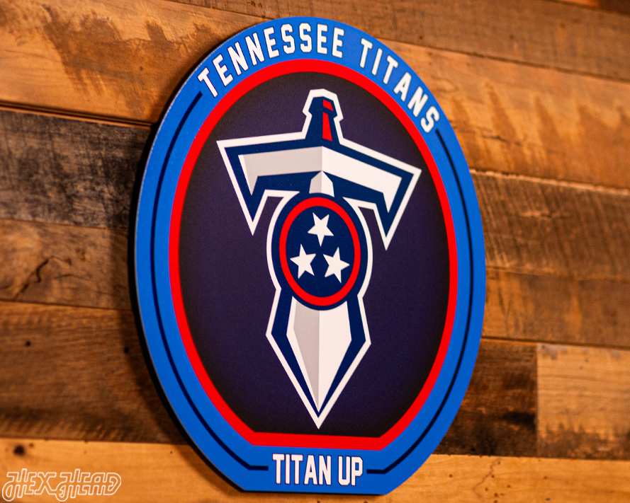 VARSITY Collection- Single Layer Tennessee Titans Metal Wall Art