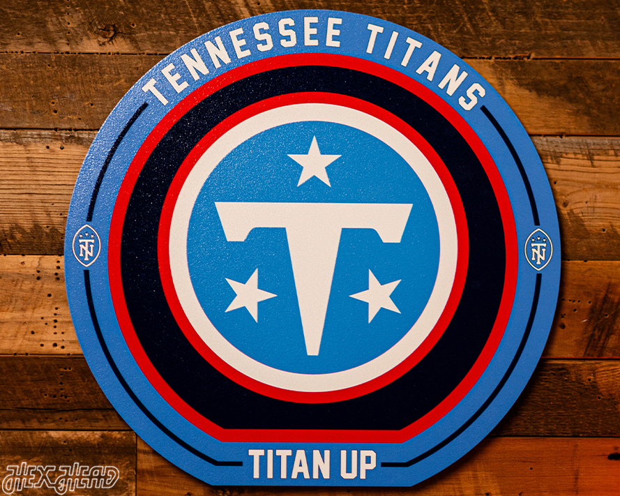 VARSITY Collection- Single Layer Tennessee Titans Metal Wall Art