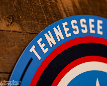 VARSITY Collection- Single Layer Tennessee Titans Metal Wall Art