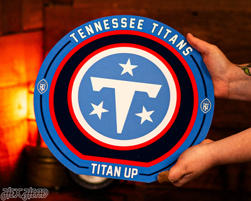 VARSITY Collection- Single Layer Tennessee Titans Metal Wall Art