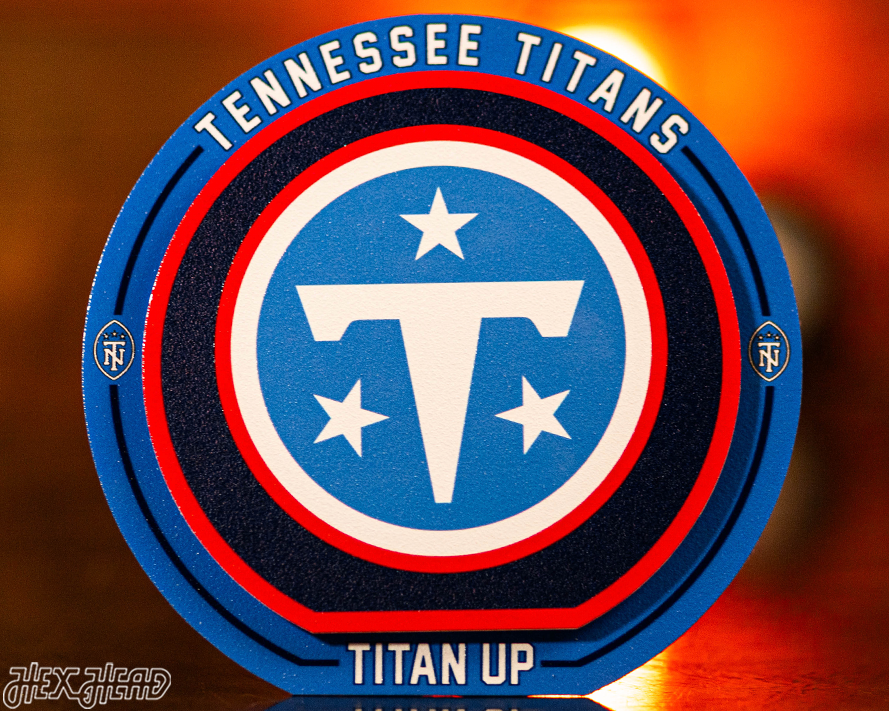Tennessee Titans "Double Play" On the Shelf or on the Wall Art