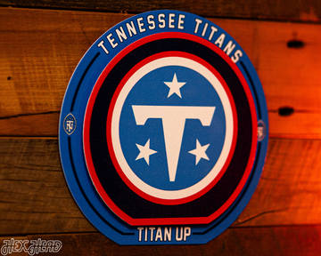 Tennessee Titans "Double Play" On the Shelf or on the Wall Art