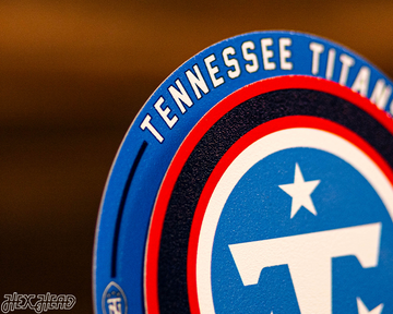 Tennessee Titans "Double Play" On the Shelf or on the Wall Art