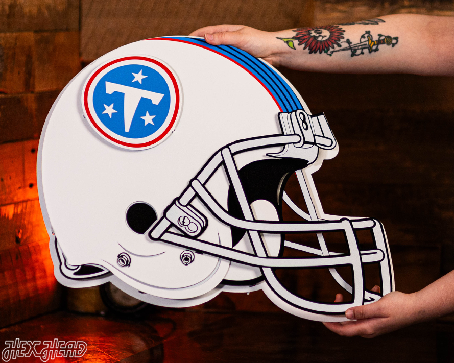 Tennessee Titans BLITZ Collection - 8 Layer Helmet 3D Vintage Metal Wall Art
