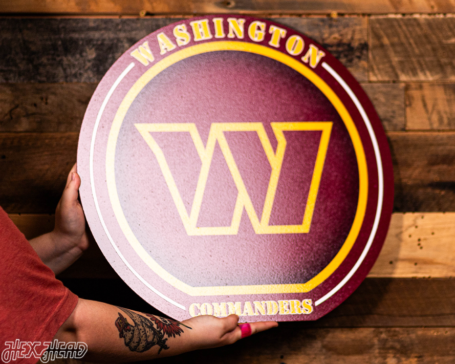 VARSITY Collection- Single Layer Washington Commanders Metal Wall Art