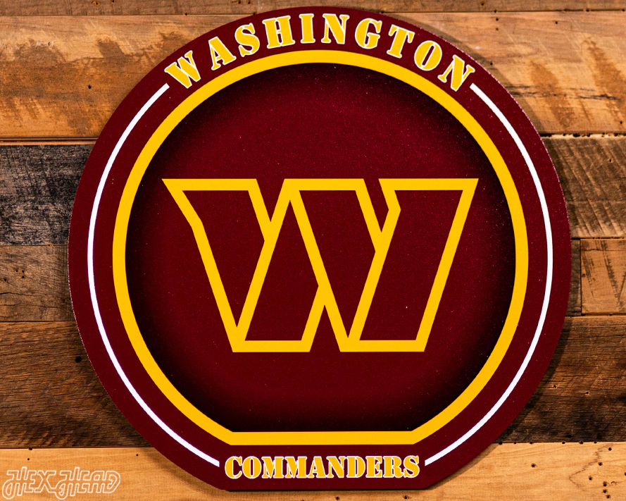 VARSITY Collection- Single Layer Washington Commanders Metal Wall Art