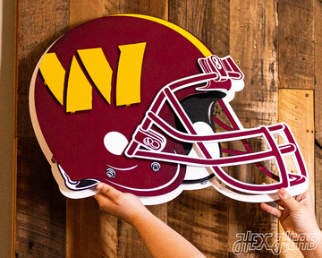 Washington Commanders BLITZ Collection - 8 Layer Helmet 3D Vintage Metal Wall Art