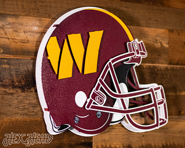 Washington Commanders BLITZ Collection - 8 Layer Helmet 3D Vintage Metal Wall Art