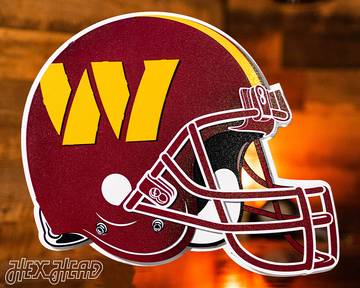 Washington Commanders BLITZ Collection - 8 Layer Helmet 3D Vintage Metal Wall Art