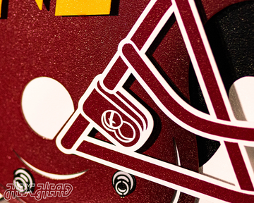 Washington Commanders BLITZ Collection - 8 Layer Helmet 3D Vintage Metal Wall Art