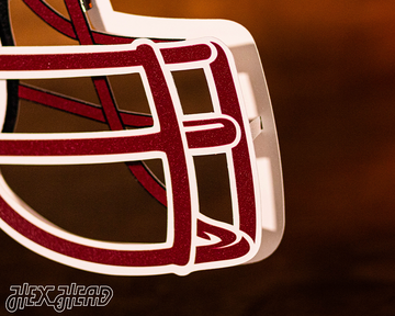 Washington Commanders BLITZ Collection - 8 Layer Helmet 3D Vintage Metal Wall Art