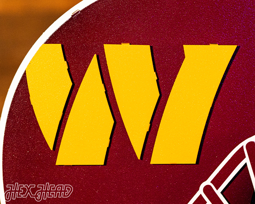 Washington Commanders BLITZ Collection - 8 Layer Helmet 3D Vintage Metal Wall Art