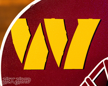 Washington Commanders BLITZ Collection - 8 Layer Helmet 3D Vintage Metal Wall Art