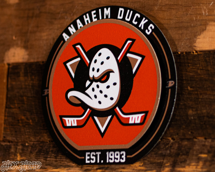 Anaheim Ducks "Double Play" On the Shelf or on the Wall Art