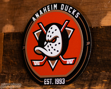 Anaheim Ducks "Double Play" On the Shelf or on the Wall Art