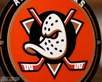 Anaheim Ducks "Double Play" On the Shelf or on the Wall Art