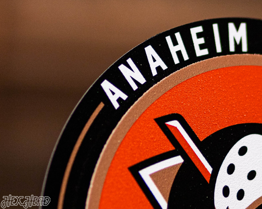 Anaheim Ducks "Double Play" On the Shelf or on the Wall Art