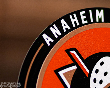 Anaheim Ducks "Double Play" On the Shelf or on the Wall Art