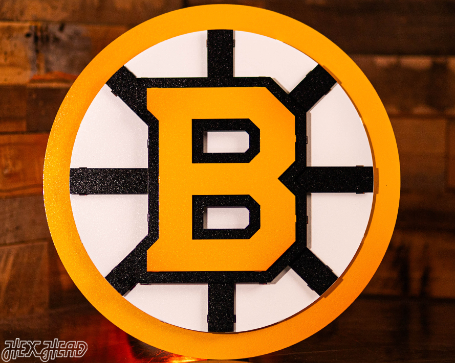 Boston Bruins NHL 3D Vintage Metal Wall Art