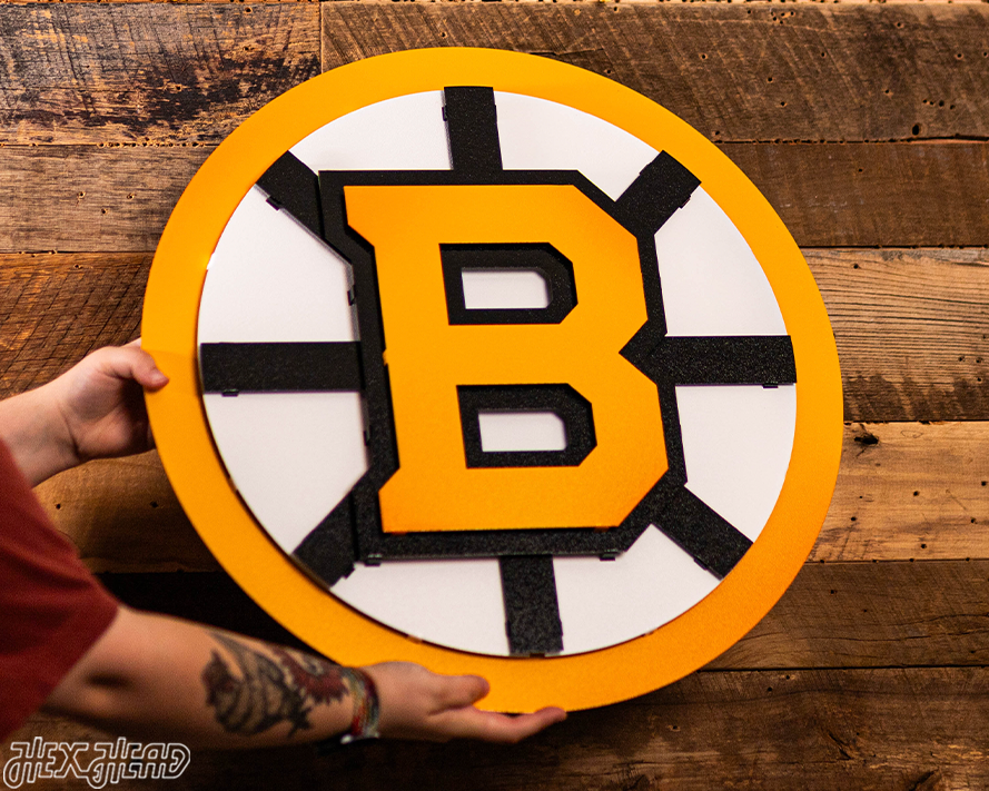 Boston Bruins NHL 3D Vintage Metal Wall Art