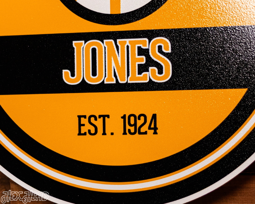 Boston Bruins Personalized Monogram Metal Art