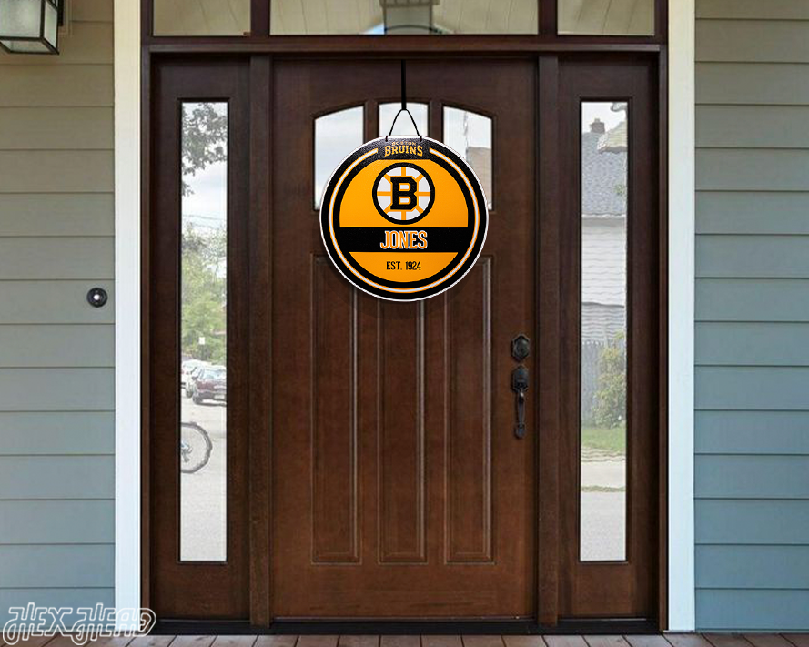 Boston Bruins Personalized Monogram Metal Art