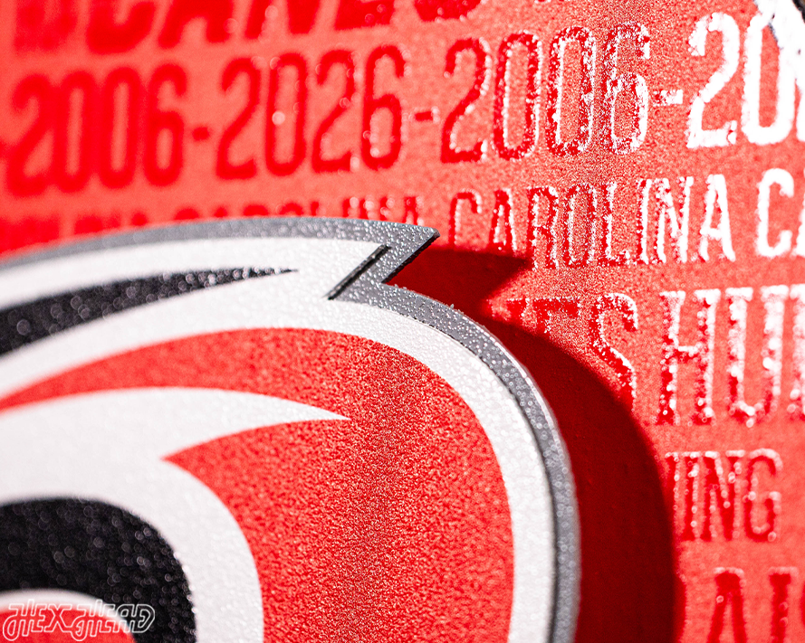 Carolina Hurricanes CRAFT SERIES 3D Embossed Metal Wall Art