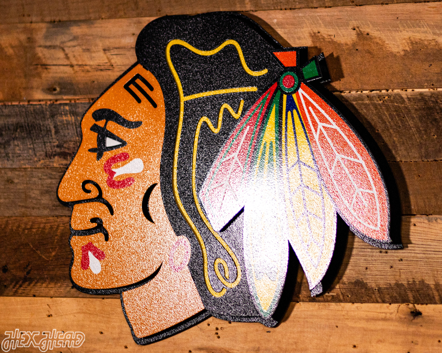 Chicago Blackhawks 3D Vintage Metal Wall Art