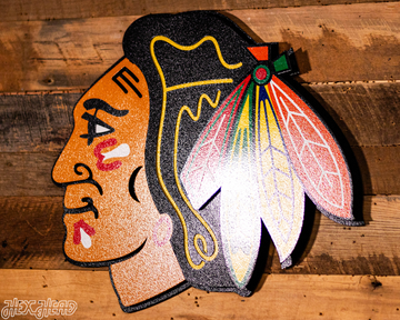 Chicago Blackhawks 3D Vintage Metal Wall Art
