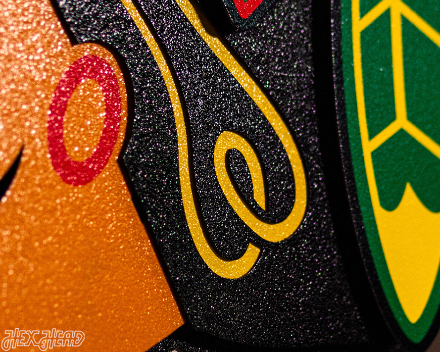 Chicago Blackhawks 3D Vintage Metal Wall Art