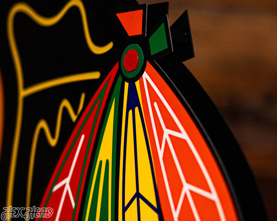 Chicago Blackhawks 3D Vintage Metal Wall Art