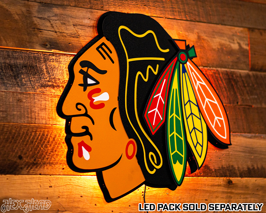Chicago Blackhawks 3D Vintage Metal Wall Art