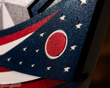 Columbus Blue Jackets NHL 3D Vintage Metal Wall Art