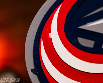 Columbus Blue Jackets NHL 3D Vintage Metal Wall Art