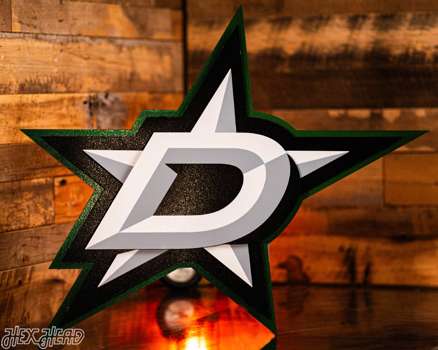 Dallas Stars NHL 3D Vintage Metal Wall Art