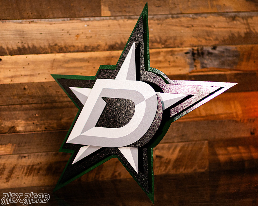 Dallas Stars NHL 3D Vintage Metal Wall Art