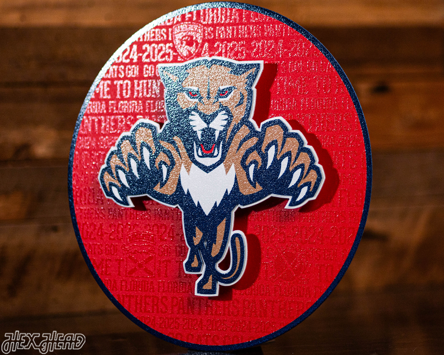 Florida Panthers CRAFT SERIES 3D Vintage Metal Wall Art